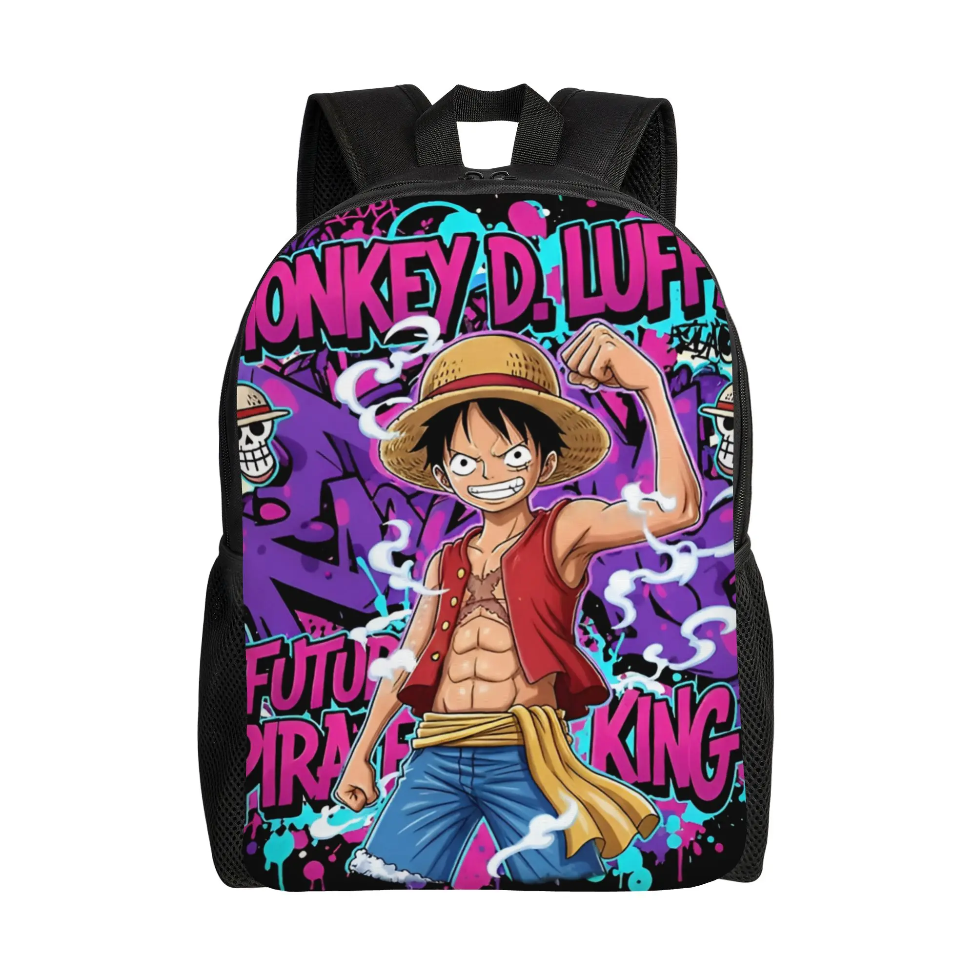 

Custom One P-Pieces Luffys Travel Backpack Men Women School Laptop Bookbag Anime Comic College Student Daypack Bags