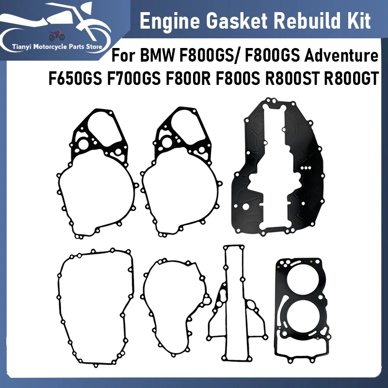 Cylinder Head & Oil Pan Gasket Kit For BMW F650GS F700GS F800GS F800ST F800GT F800R F800GS Adventure 11127690461 11137686576