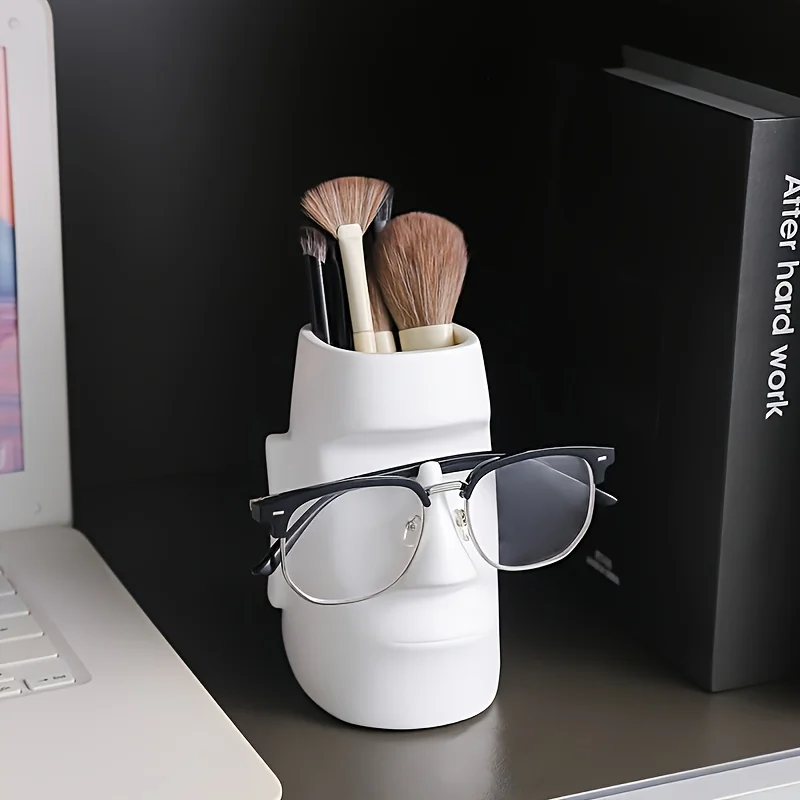 

Креативная подставка для очков и ручек в виде каменной статуэтки, органайзер для офисного и студенческого стола, коробка для хранения кистей для макияжа, украшение для дома, подарки