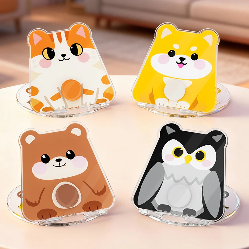 

1 шт. Прозрачная мультяшная милая подставка для телефона, складная, маленькая, портативная, многофункциональная, регулируемая, универсальная подставка для планшета, гаджет для ленивых