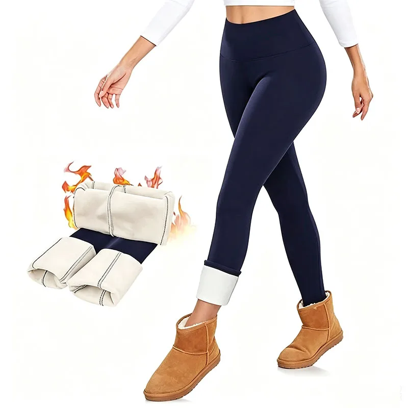 Autumn Winter Hot Women's Yoga Pants High Waisted Thicken Plus Velvet Thermal Pants Comfortable Elasticity Fitness Leggings