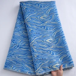 SJD LACA African Brocade Lace Fabrics French Damask Lace 5 Yards 2024 Latest Nigerian Jacquard For Sewing Women Party Dress 4063