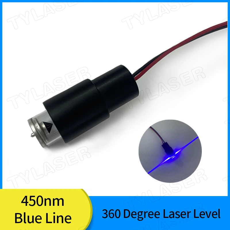 360 Degree Laser Level Module 450nm Blue Line 10mW 30mW 50mW 80mW Laser Module for Tester Laser Engraving Machine Accessories