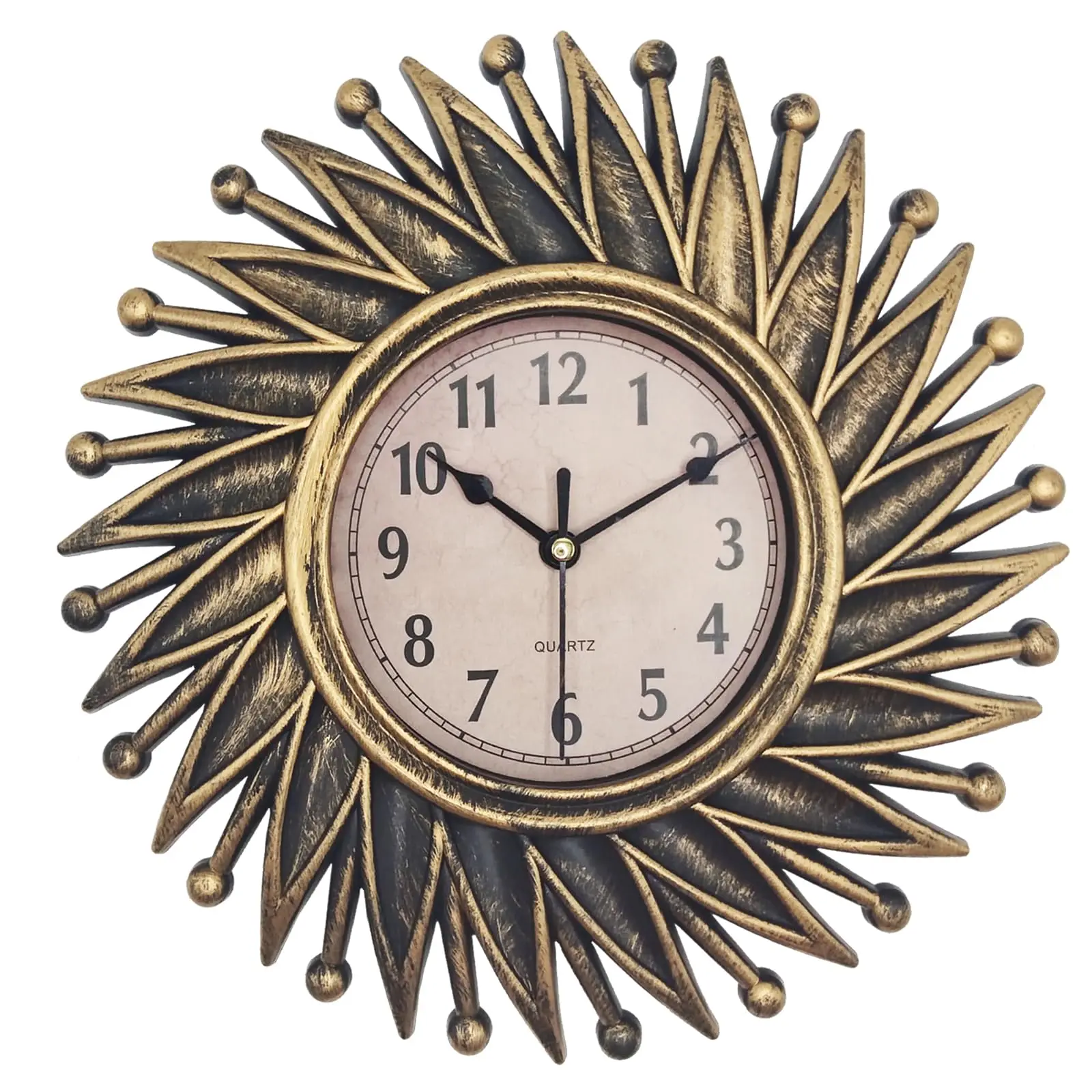 Small Retro Wall Clocks Battery Operated, 10 Inch Mid Century Vintage Decorative Wall Clock for Living Room, Bedroom, Kitchen