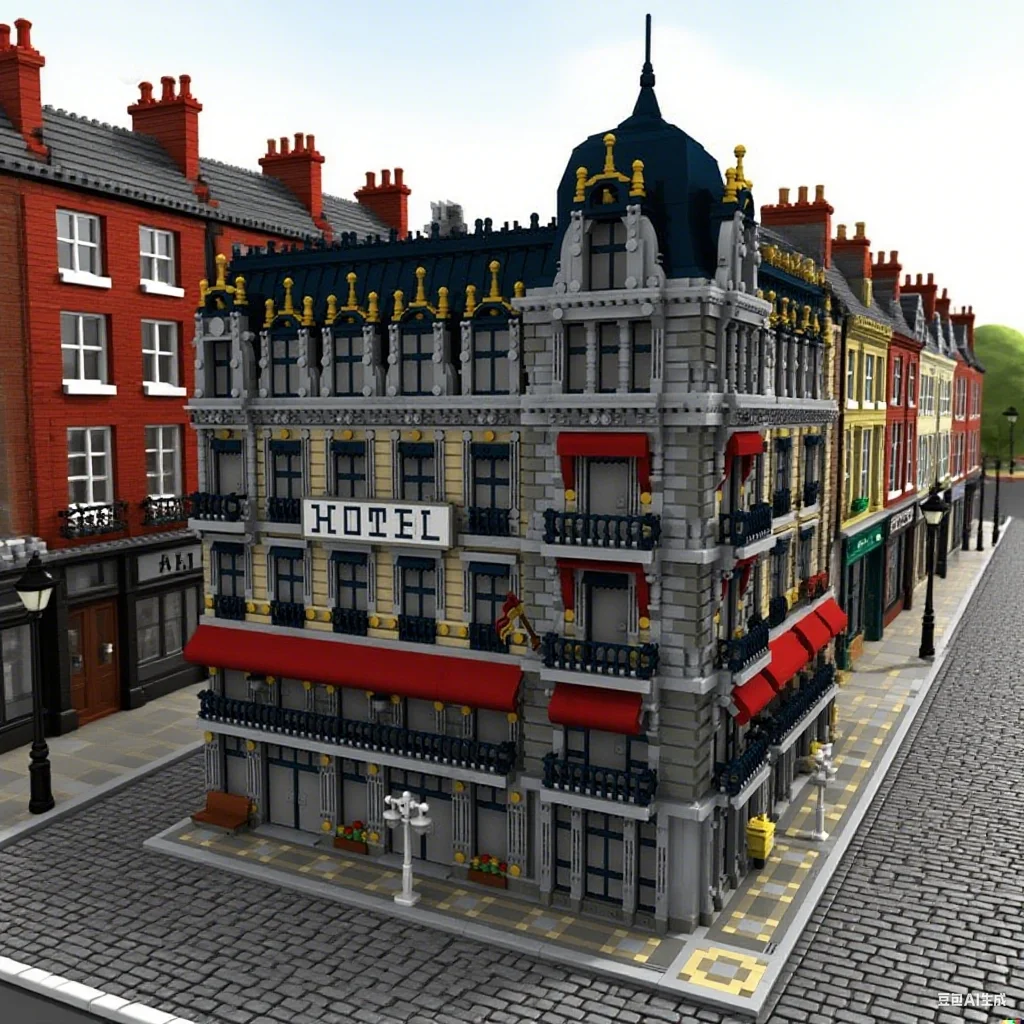 

10126 шт., модульное здание на заказ, кафе, отель, городской комплекс, городской орган, MOC, сделай сам, образовательная модель, строительные блоки, игрушки, подарок