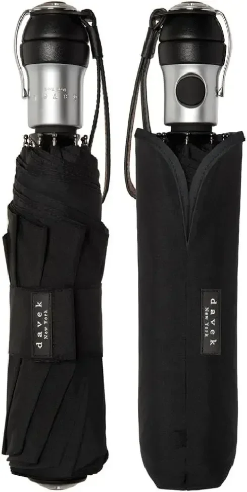

DAVEK SOLO UMBRELLA (Classic Black) - Quality Windproof Travel Umbrella with Automatic Open