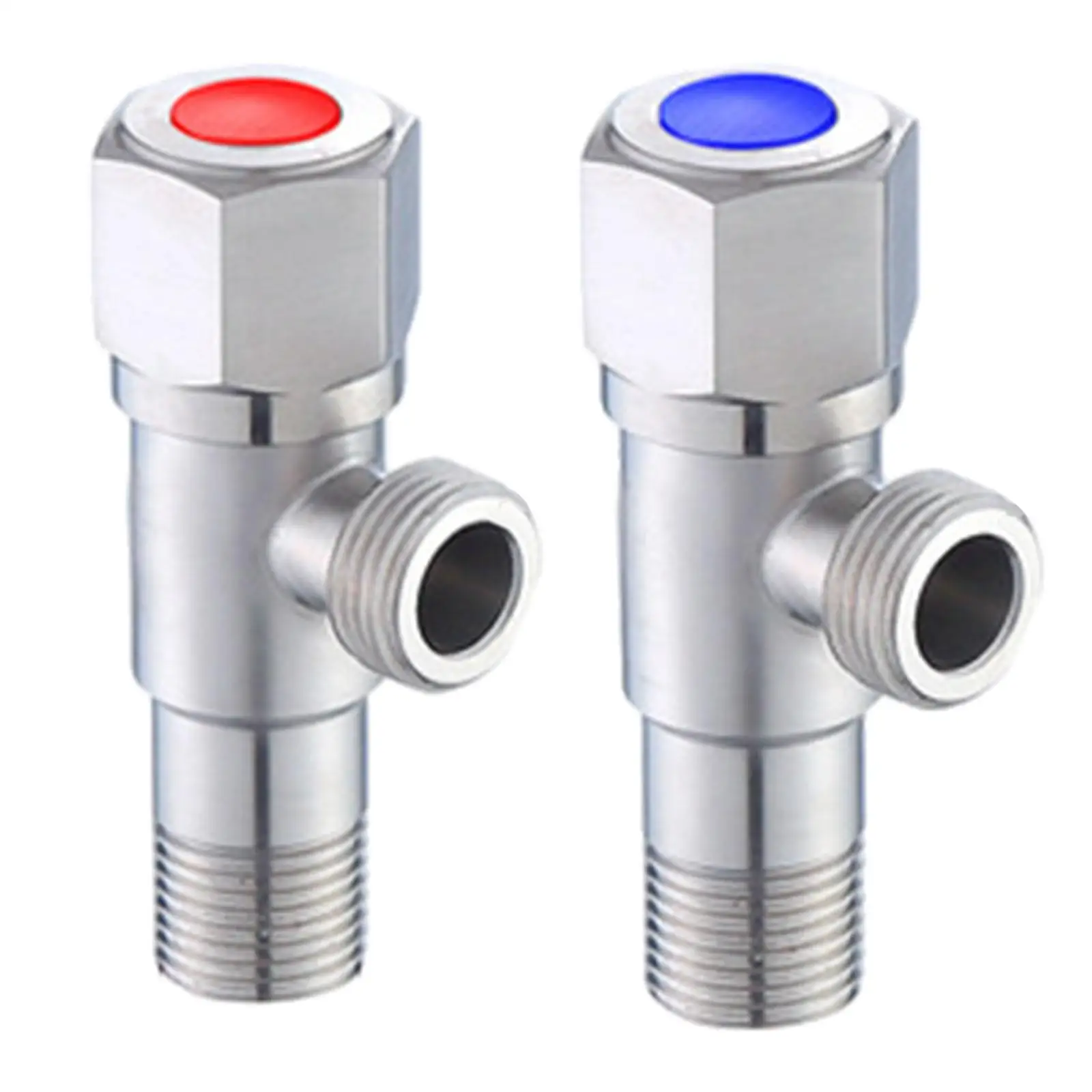 Compression Shut Off Valve Stainless Steel Angle Valve Water Heater Filling Faucet Toilet Inlet Plumbing Fitting Quarter Turn
