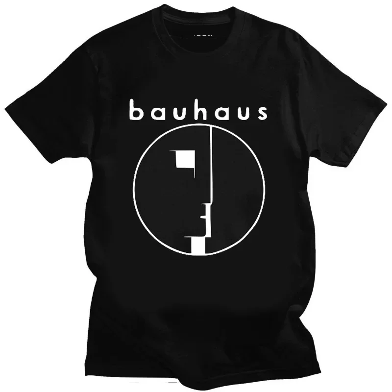 Camisetas estampadas de cuello redondo para Hombre, camisa informal clásica de gran tamaño a la moda, estilo Bauhaus, Post Punk, gótico, Rock