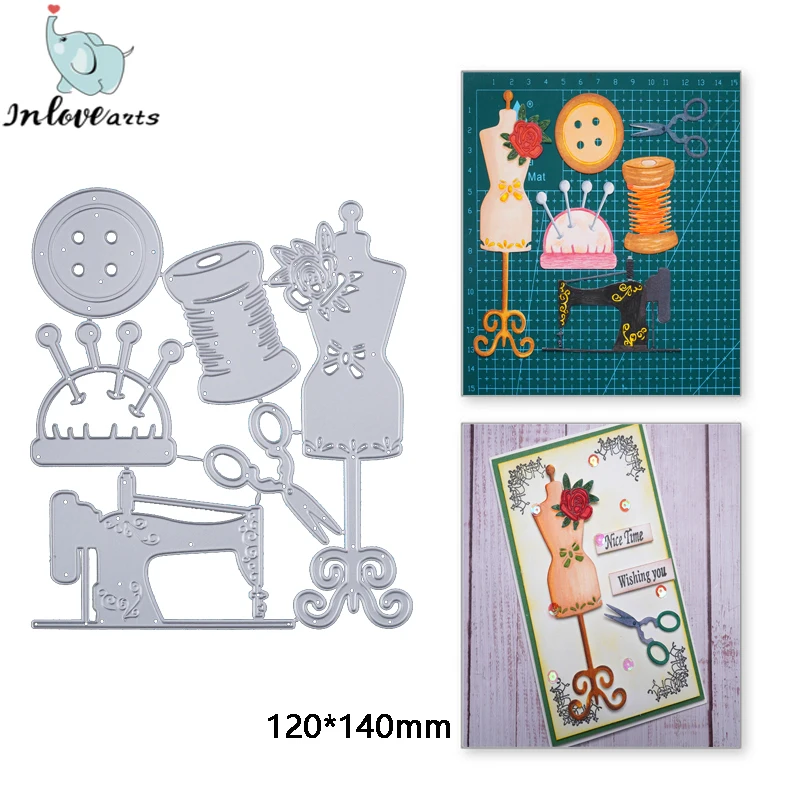 

InLoveArts Sewing Machine Supplies Metal Cutting Dies Cut Mold Decoration Scrapbook Paper Craft Knife Mould Blade Punch Stencils