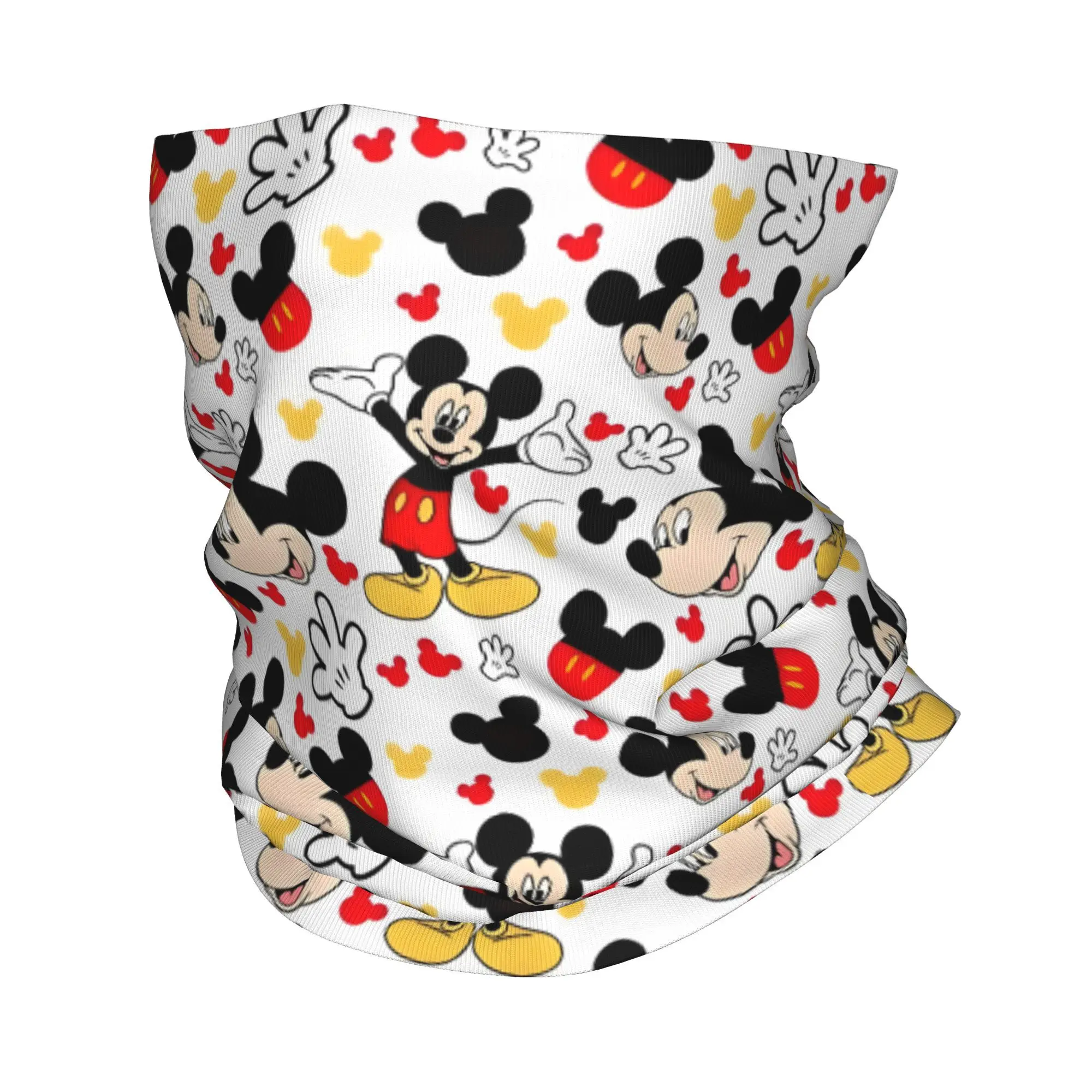Personalizado mickey mouse bandana inverno pescoço à prova de vento envoltório rosto cachecol para esqui moda dos desenhos animados bonito impressão animação gaiter bandana