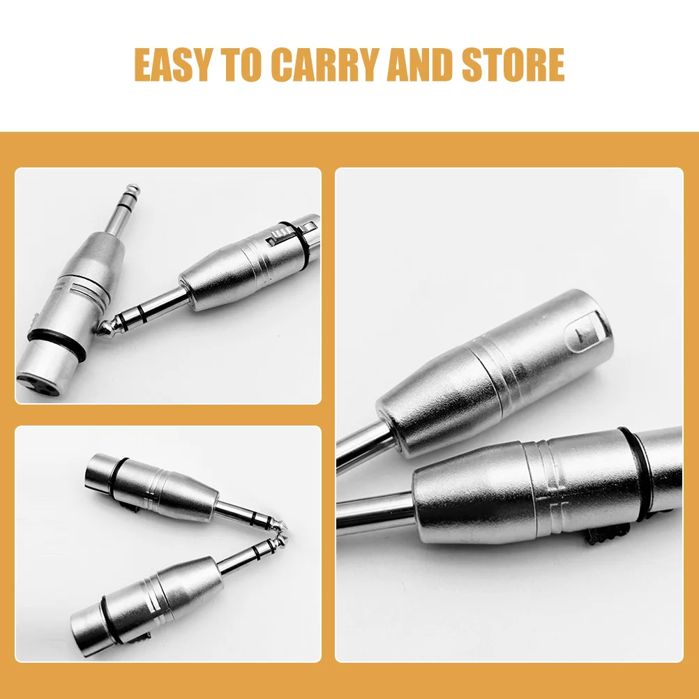 อะแดปเตอร์เสียงแบบบาลานซ์ 2 ชิ้น หัวต่อ TRS ตัวผู้ เป็น XLR ตัวเมีย สำหรับไมโครโฟน มิกเซอร์ เครื่องขยายเสียง อีควอไลเซอร์ ขนาด 6.5 มม. เสียงคมชัด เสถียร