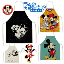 Disney Mickey Mouse Cartoon Apron Women Men Cute Children Cooking Bib Dress Kitchen Chef Adjustable BBQ Apron Home Cleaning Tool