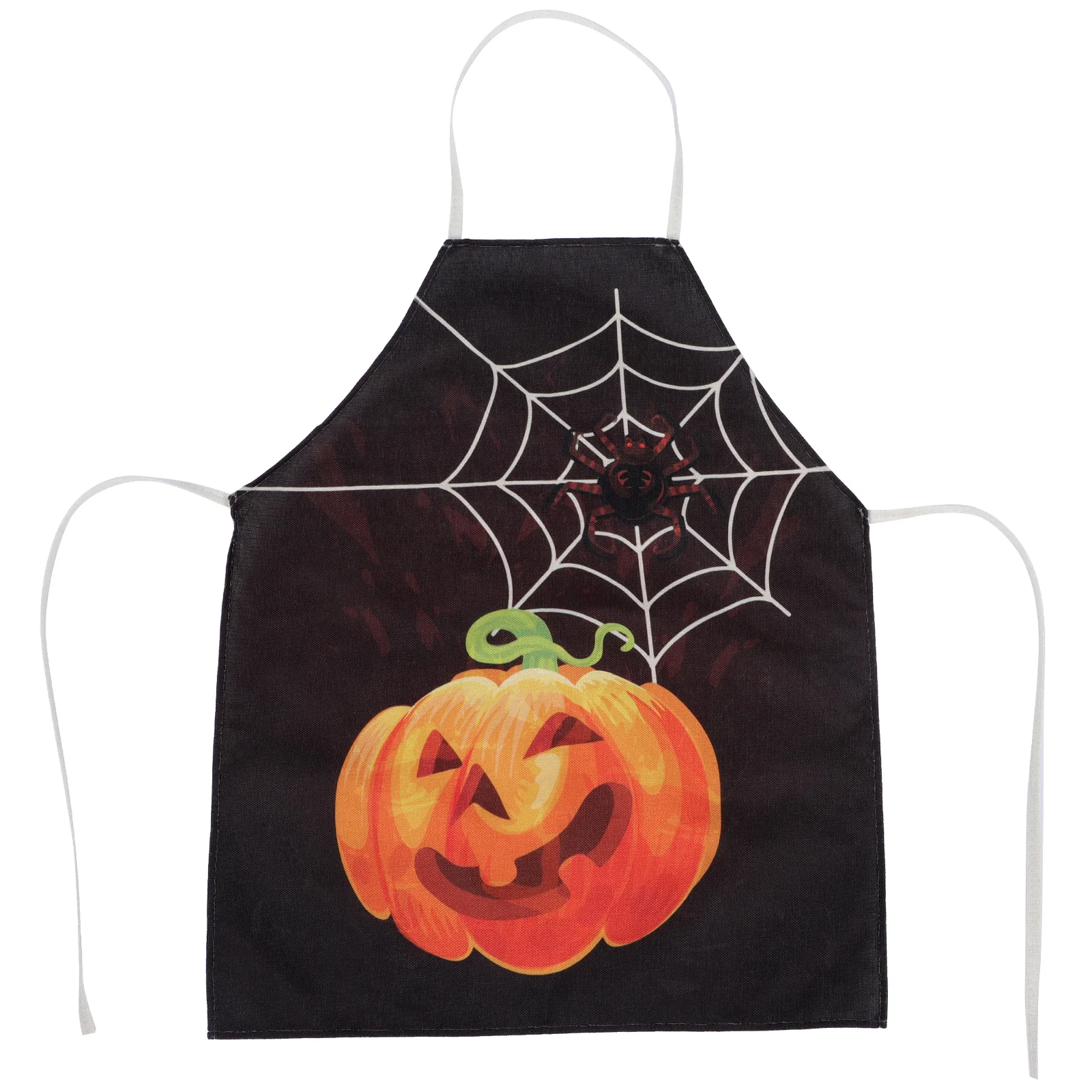 

Household Sleeveless Apron Decor Day of The Death Halloween Pumpkin Cotton Housework