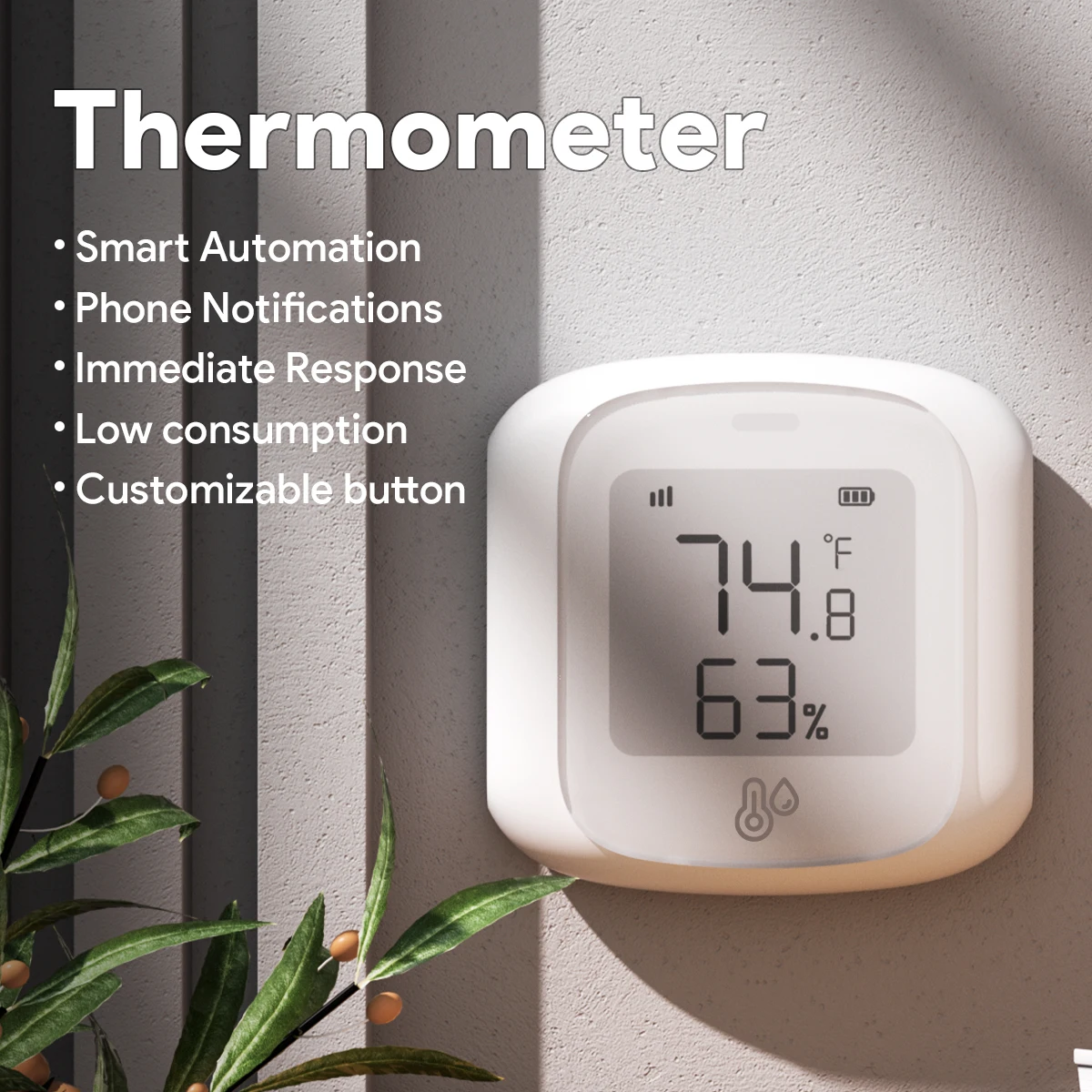 Tuya ZigBee / WIFI Temperature And Humidity Sensor LED Screen Smart Home Linkage Thermo-hygrome Google Home Alexa Voice Control - Image 3