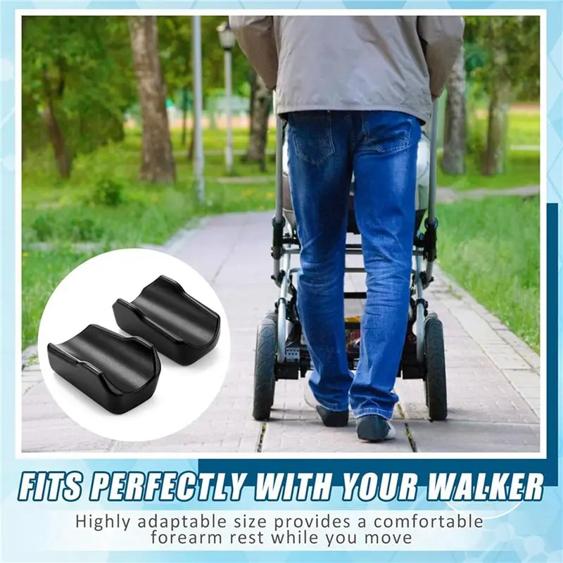 【RECOMENDAR】4 peças almofada de apoio de braço rollator almofadas de antebraço montanhador preto almofadas de alça stand up rollator acessórios