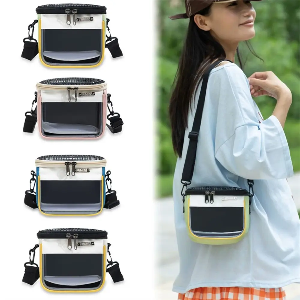 Breathable Small Pet Carrier Bag Portable Ventilated Hamster Shoulder Bag Travel Use Adjustable Hedgehog Gecko Carry Pouch