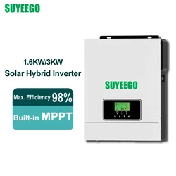 Inverter solare ibrido 1.6KW 12V 3KW 24V 220V Controller MPPT 80A integrato Off Grid Inverter solare Onda sinusoidale pura Max PV 400VDC