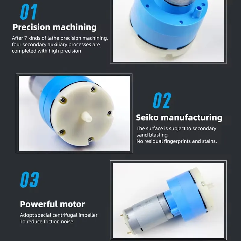 60APM Smart Sweeper Vacuum DC Air Pump Medical Equipment Air Pump Low Noise DC 24V 12V Fish Tank Oxygenator Pump