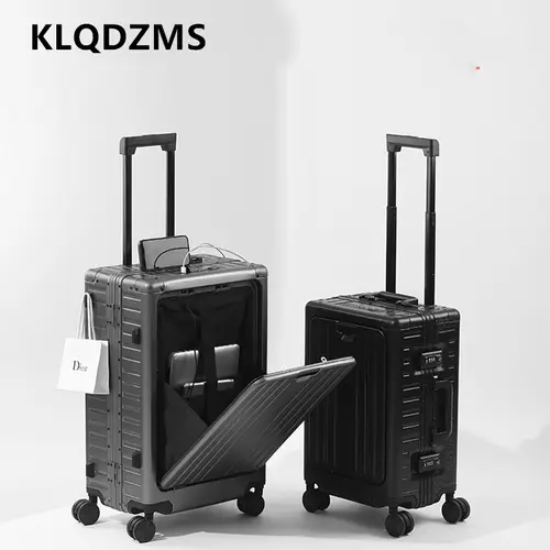 COLENARA Suitcase 20 Inches Business Boarding Box 24" Men's All Aluminum Magnesium Alloy Trolley Case Front Opening Luggage - Image 6