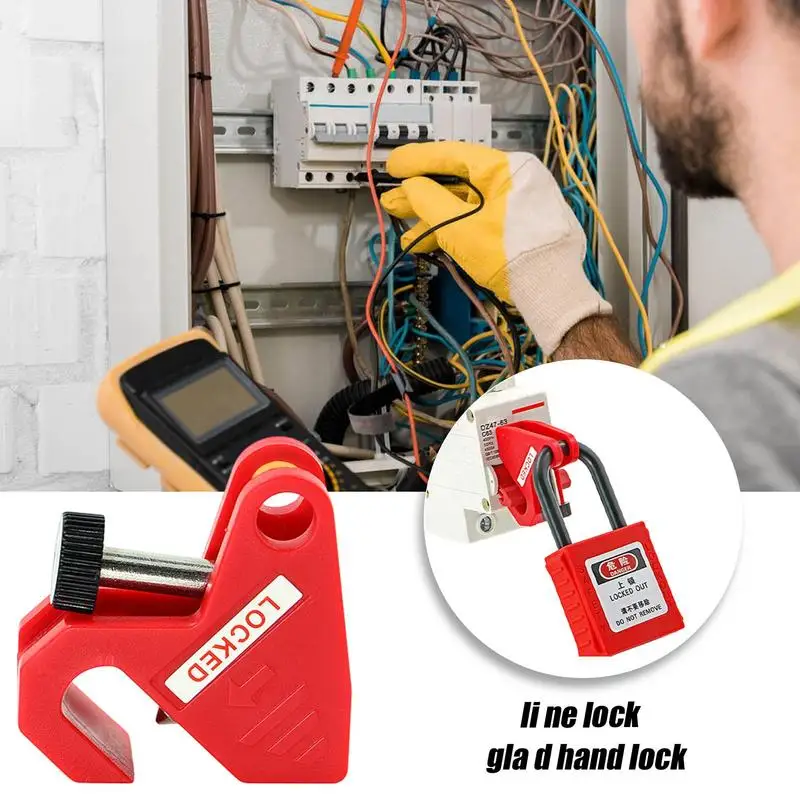 Circuit Breaker Lockout Device Electric Air On-Off Lock Home Distribution Box Lockout Isolation Device เพื่อความปลอดภัยจากโรงงาน