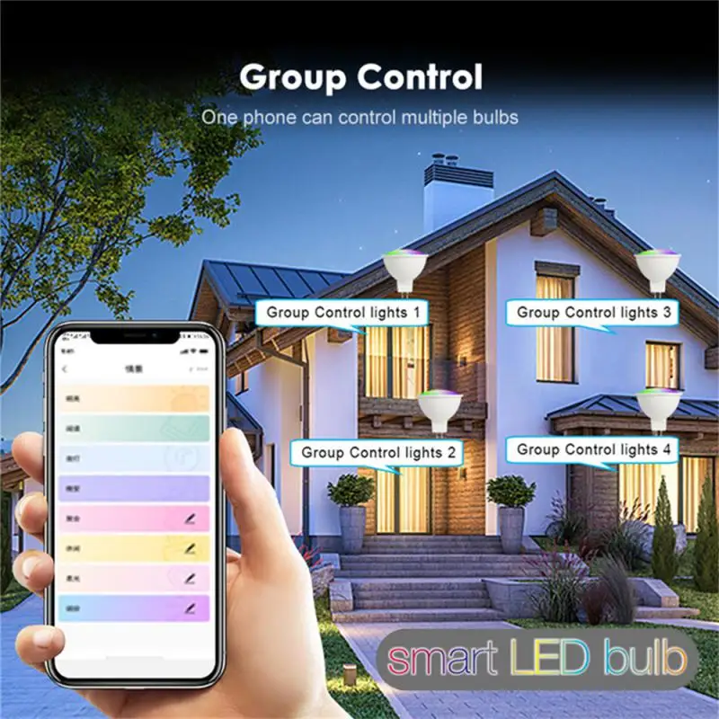 MR16 inteligentna żarówka WiFi RGB + CW 5W 12V LED z przyciemnianiem lampy EWelink kontrola aplikacji żarówka działa z Alexa Google Home Smartthings