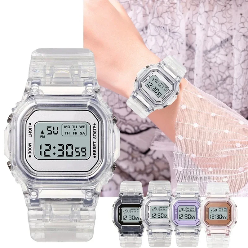 F91W Jam Tangan Tali Baja Antik LED Digital Jam Tangan Militer Olahraga Gelang Elektronik Jam Wanita Hadiah Hari Valentine @