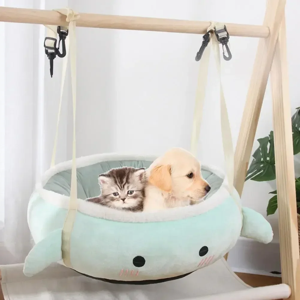 

Non-slip Bottom Filling Plush Cartoon Animal Shape Lanyard Cat Nest Pet Sofa Bed Kitten Hanging Bed Pet Supplie Winter