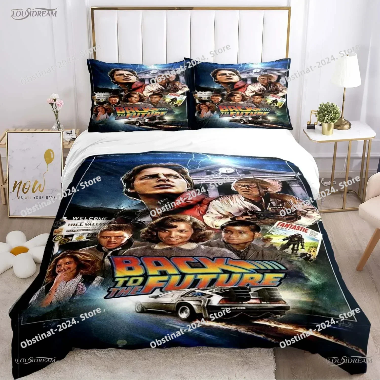 

Back To The Future All Season Duvet Cover Luxury Casal Bedding set Soft Quilt Cover and Pillowcase Teen SingleDoubleQueenKing