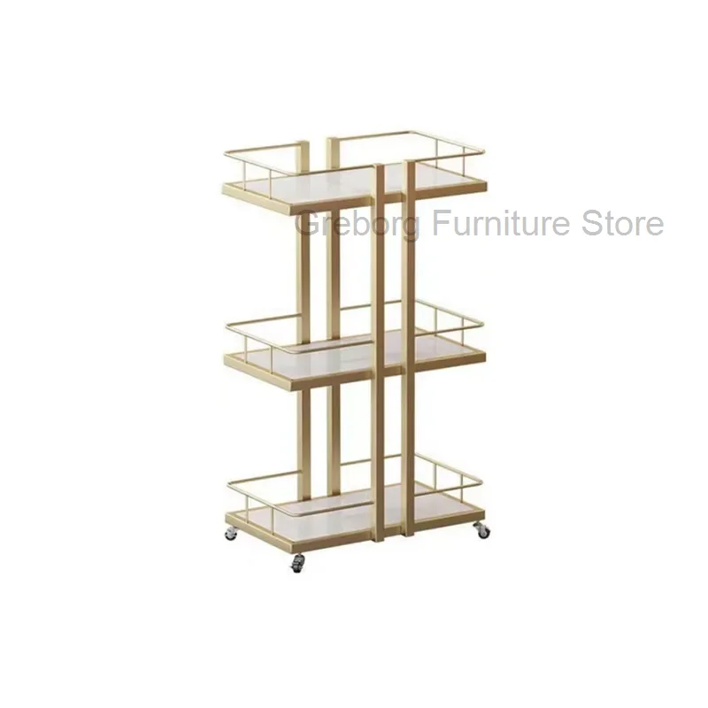 

Barber Golden Salon Trolley Storage Beauty Hospital Hair Salon Trolley Lashes Carrello Con Ruote Hairdresser Furniture ZT50ST