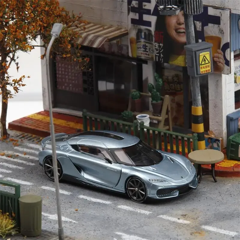 

BSC 1:64 Gemera Серый Белый Прозрачный Синий Ледяной Синий Черный Серебристый Литой Модель Автомобиля Коллекция Миниатюрная