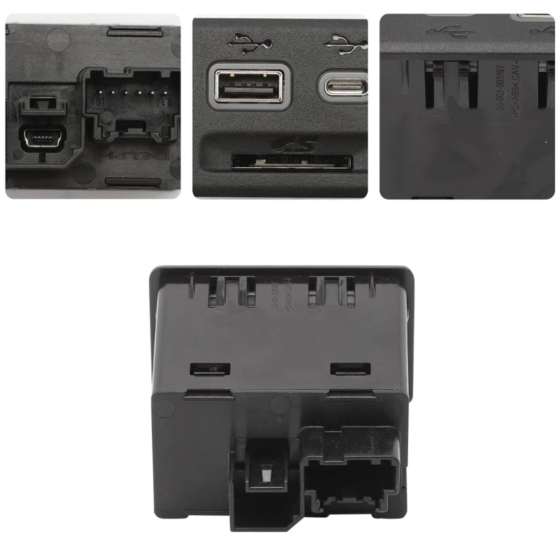 USB Port Socket Assembly Center Console Auxiliary for 1500 USB Socket Replace 13525431 13529869 13512377 T3EF