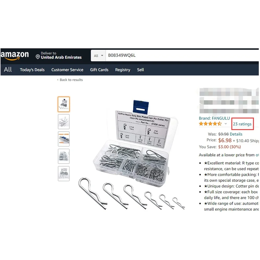 

Шплинт-фиксатор R-типа для автомобильной и машиностроительной промышленности, 0.1*1.7см, надежный механизм блокировки