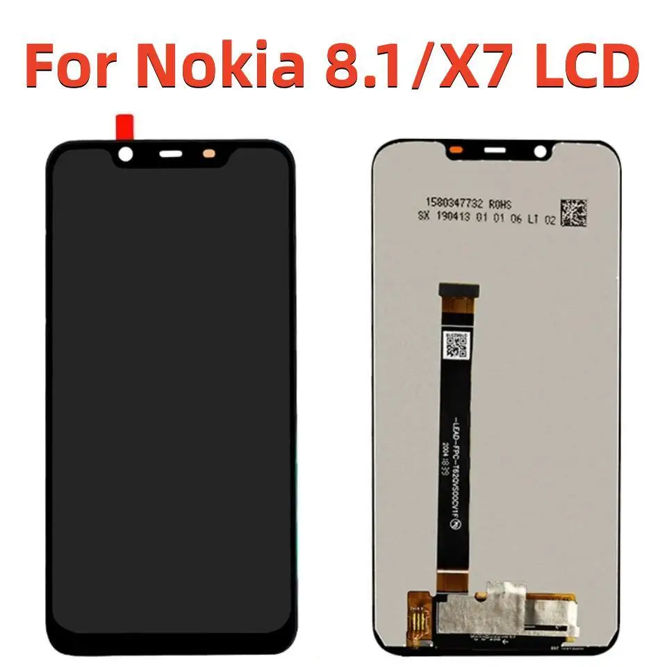 

6.18" Original LCD For Nokia 8.1 TA-1119 TA-1121TA-1128 TA-1131 LCD Display Touch screen Digitizer Assembly For Nokia X7 Display