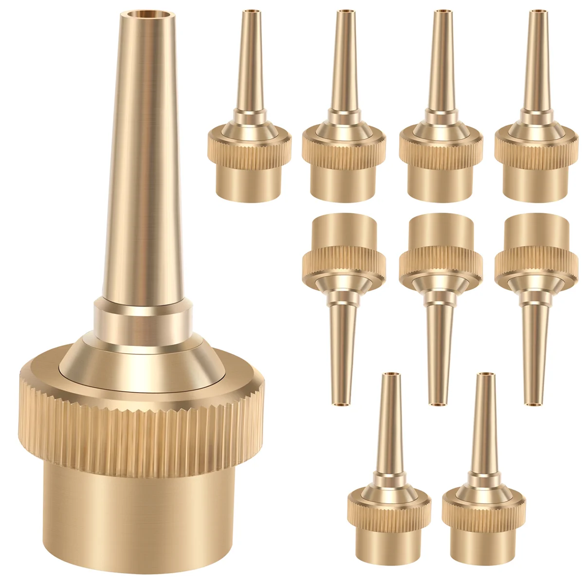 

10Pcs 1/2 inch DN15 Brass Jet Straight Adjustable Fountain Water Spray Nozzles Pool Nozzles Garden Landscape Decoration