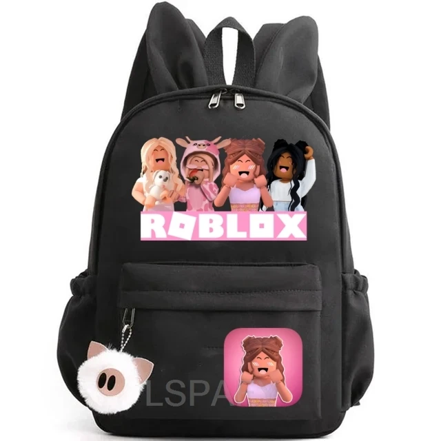 ROBLOX Game Backpack for Girls Boys Teenager Children Rucksack Casual School Bags Travel Rabbit Ears Backpacks Mochila