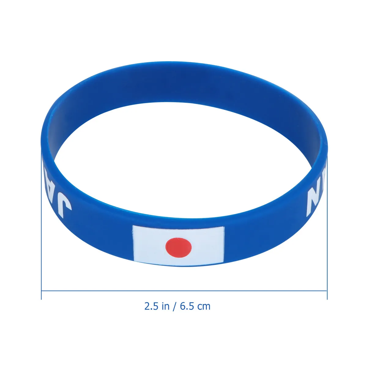 6Pcs Silicone Country Wristband Soft Comfortable Sports Bracelet One Size Fits Most Football Match Game Fans Cheer Accessories