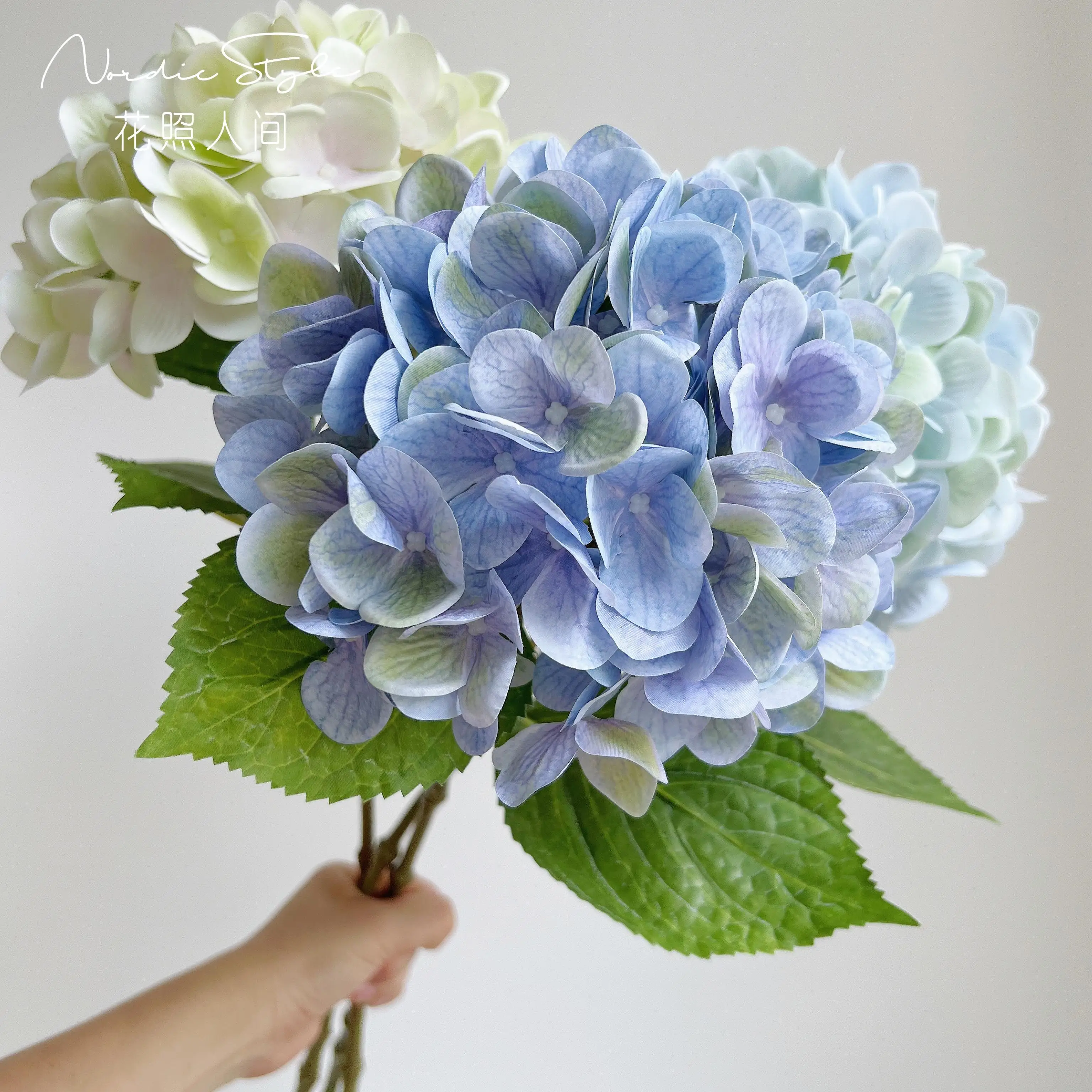 

Hydrangea Simulation Flower 3D Printed Petals Hydrangea Fake Flower Home Soft Decorative Floral Art Home Decor Wedding