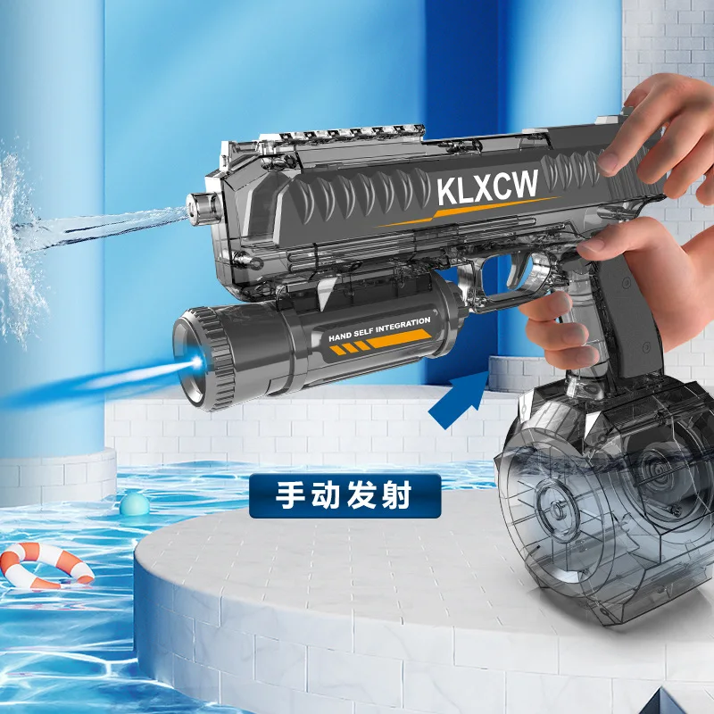 New Water Gun Electric Hand Self Integrated Bring Back Rifle Pistol Water Gun Outdoor Water Playing Toy