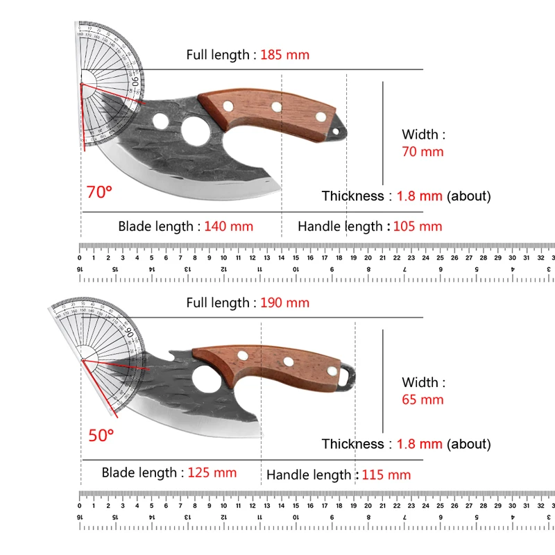 Multifunctional Kitchen Knife Stainless Steel Forged Knife Meat Cleaver Boning Knife with Bottle Opener Pocket Knife With Cover