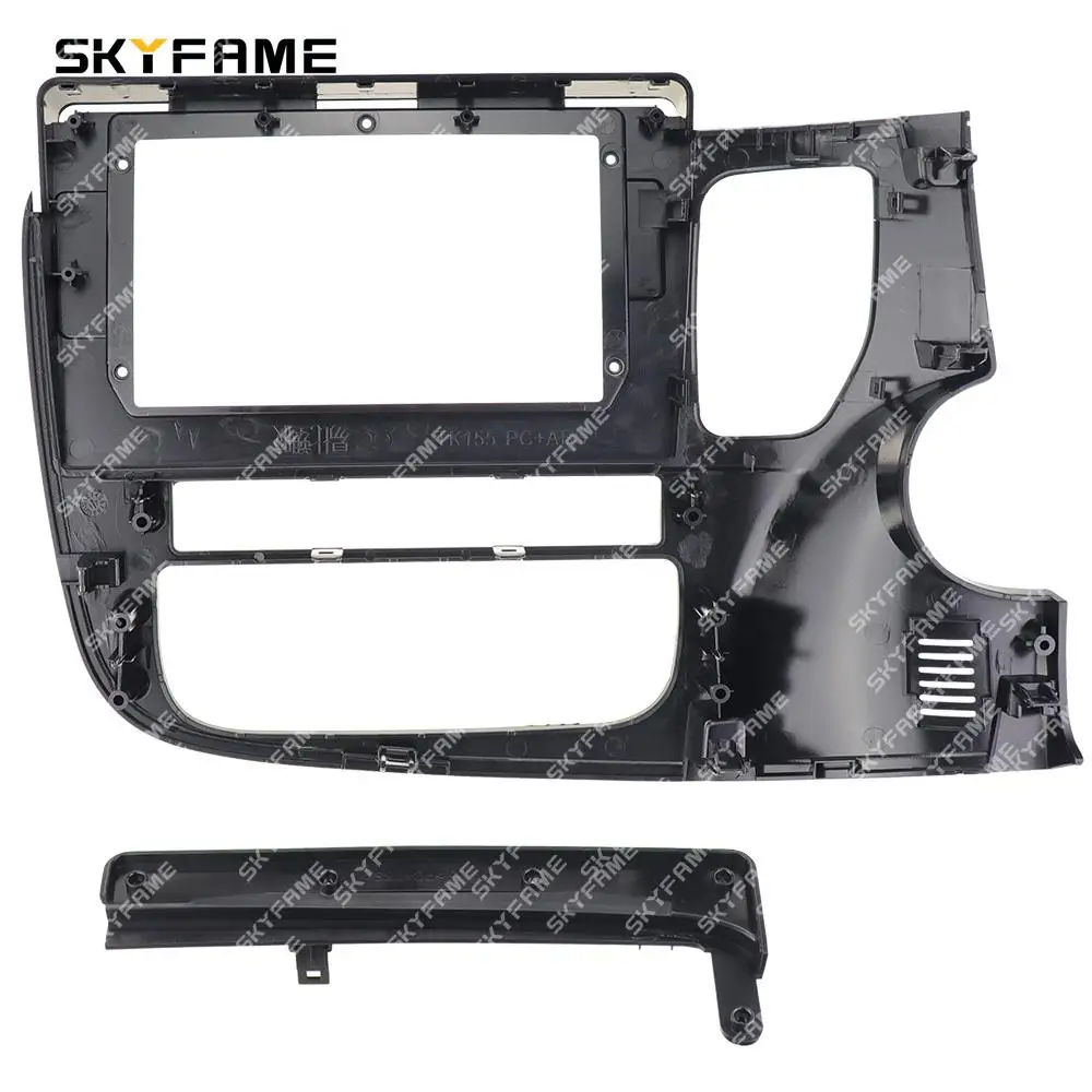 SKYFAME-Adaptador de Fascia para marco de coche, Kit de Panel de montaje para tablero de Radio Android para Mitsubishi Outlander 3