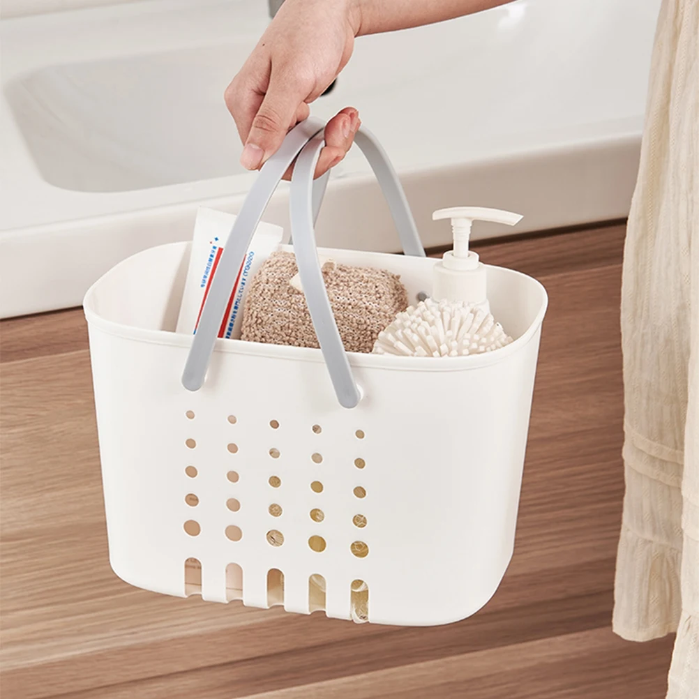 

Shower Basket Portable Plastic Storage Caddy with Handle for Bathroom Organizer Cleaning Supply Tote Shower Basket