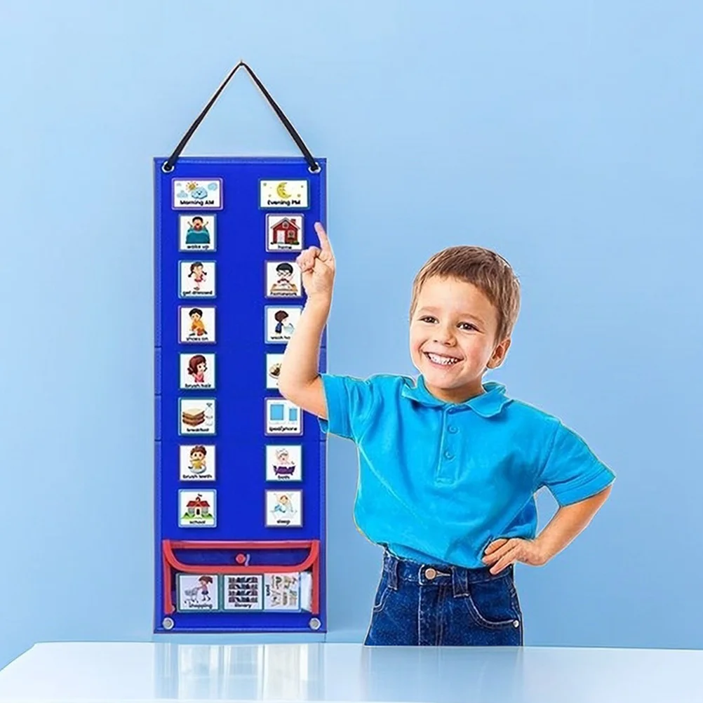 Kinder-Diagrammkalender, Fleece-Diagramme, offizielles Business-Daily-Routine für Kleinkinder