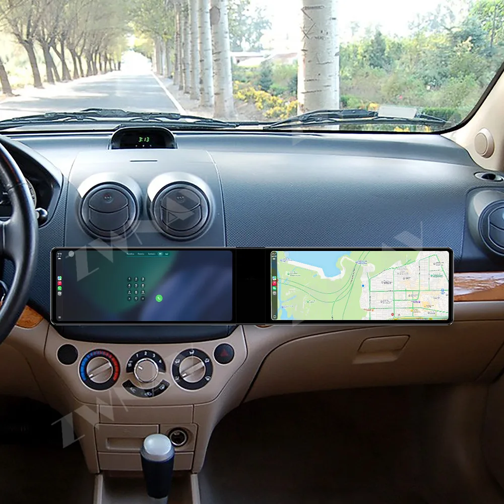 Para Chevrolet Lova 2006-2010, Player Multimídia para Carro com Tela Dupla HD de 12.3" Android 13, Acessórios para Interior de Carro