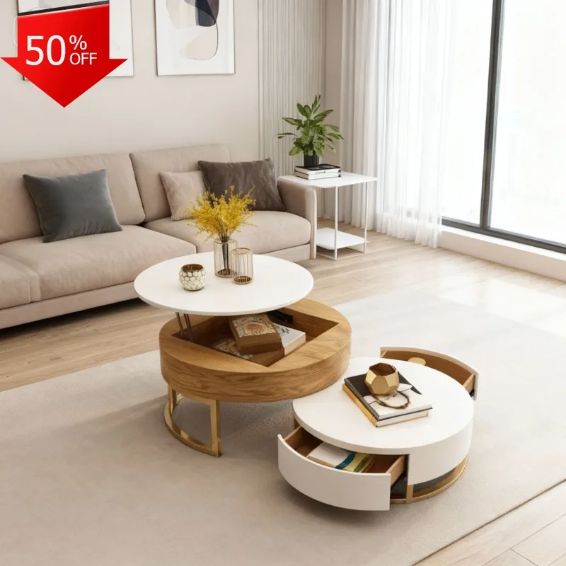 

Wooden Table Coffee Height Adjustment Table Salon Mesa De Canto Furniture Living Room Tables Basses Tableware Home Decor Kotatsu