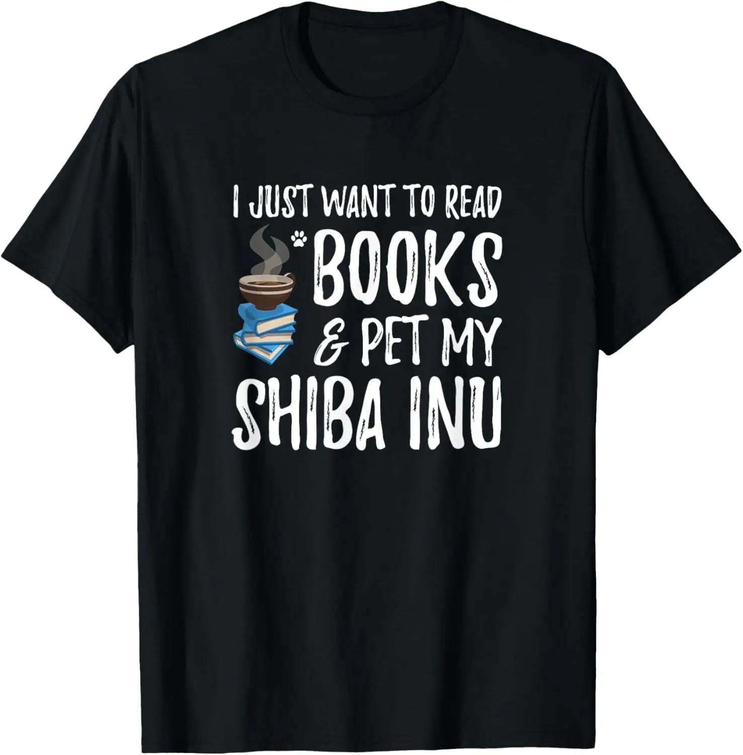 Books and Shiba Inu Shirt Funny Dog Mom or Dog Dad Gift Idea T-Shirt