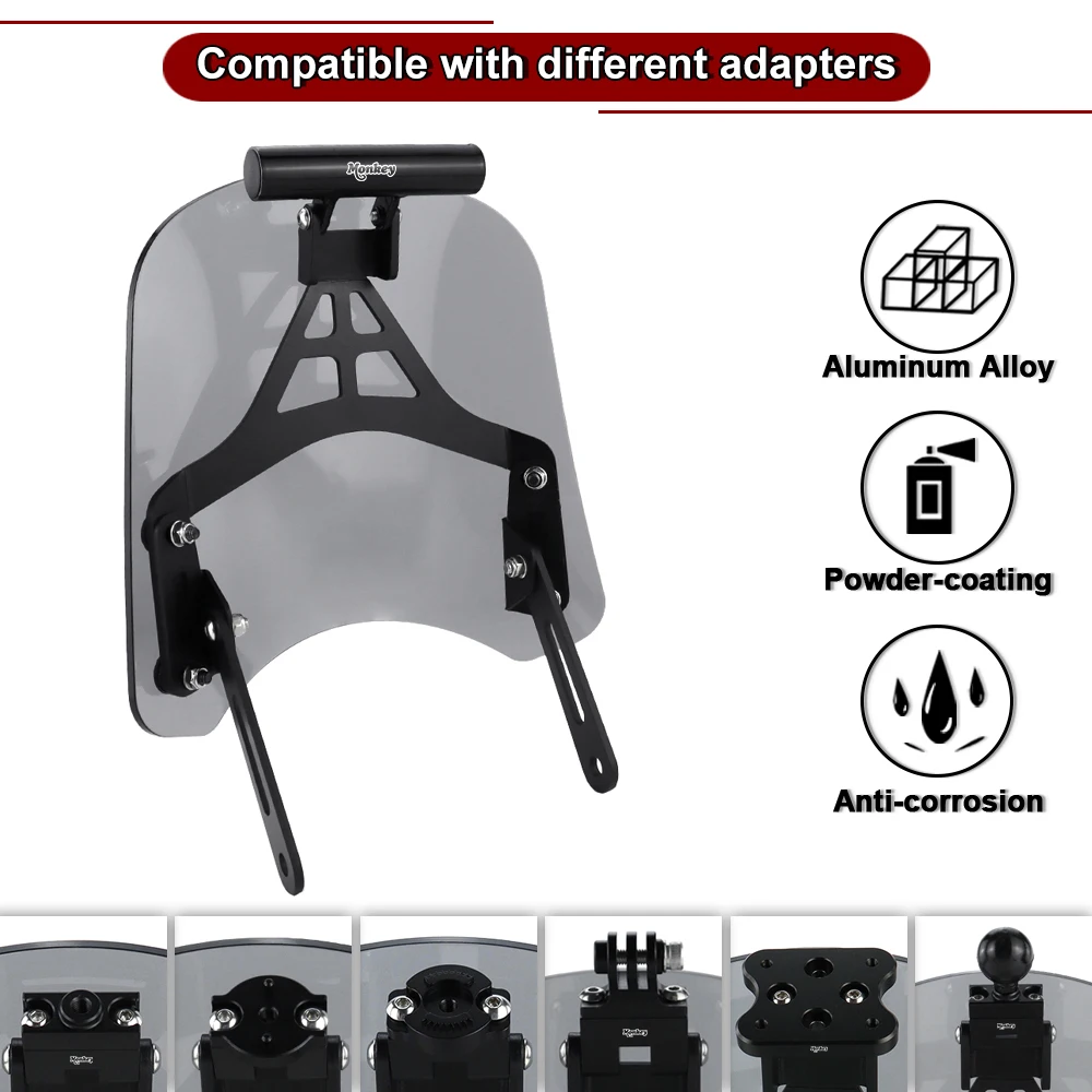 Misura Per Monkey 125 2018-2024 DAX 125 ST125 2022-2023 Moto Parabrezza Parabrezza Deflettore GPS Montaggio Staffa di Navigazione