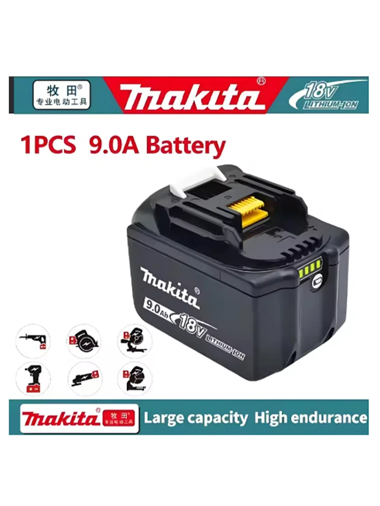 Makita Original Lithium-Ionen-Akku 18V 9000mAh 18V Ersatzakkus Bl1860 Bl1830 Bl1850 Bl1860B. .