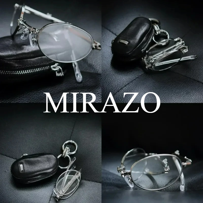 

2025 Metal Elliptical Pocket Folding GM Eyeglass Frame for Women Stylish Smart High-tech Diamond-Inspired Fashionable GM glasses