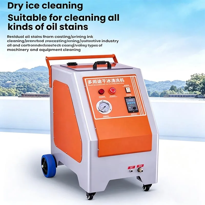 Mobile Digital Control Dry Ice Blasting Machine Industrial Duty Dry Ice Cleaning for Mold Auto Rust Grease Removal (Customized)