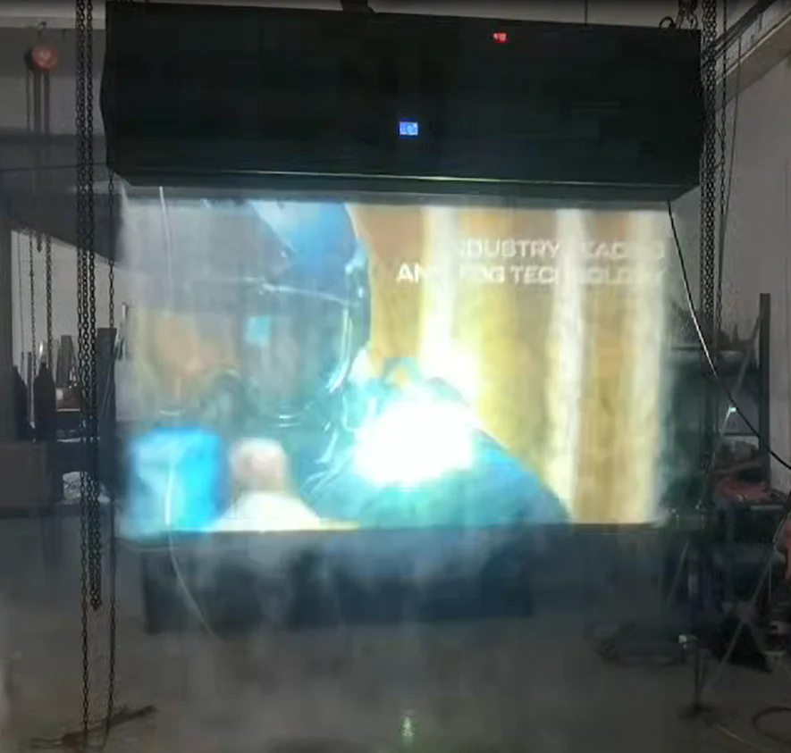 1M,1.5M,2M,3M Downward Water 3D Fog Projector Screen Hologram Stage Backdrop Water Fog Screen 2025